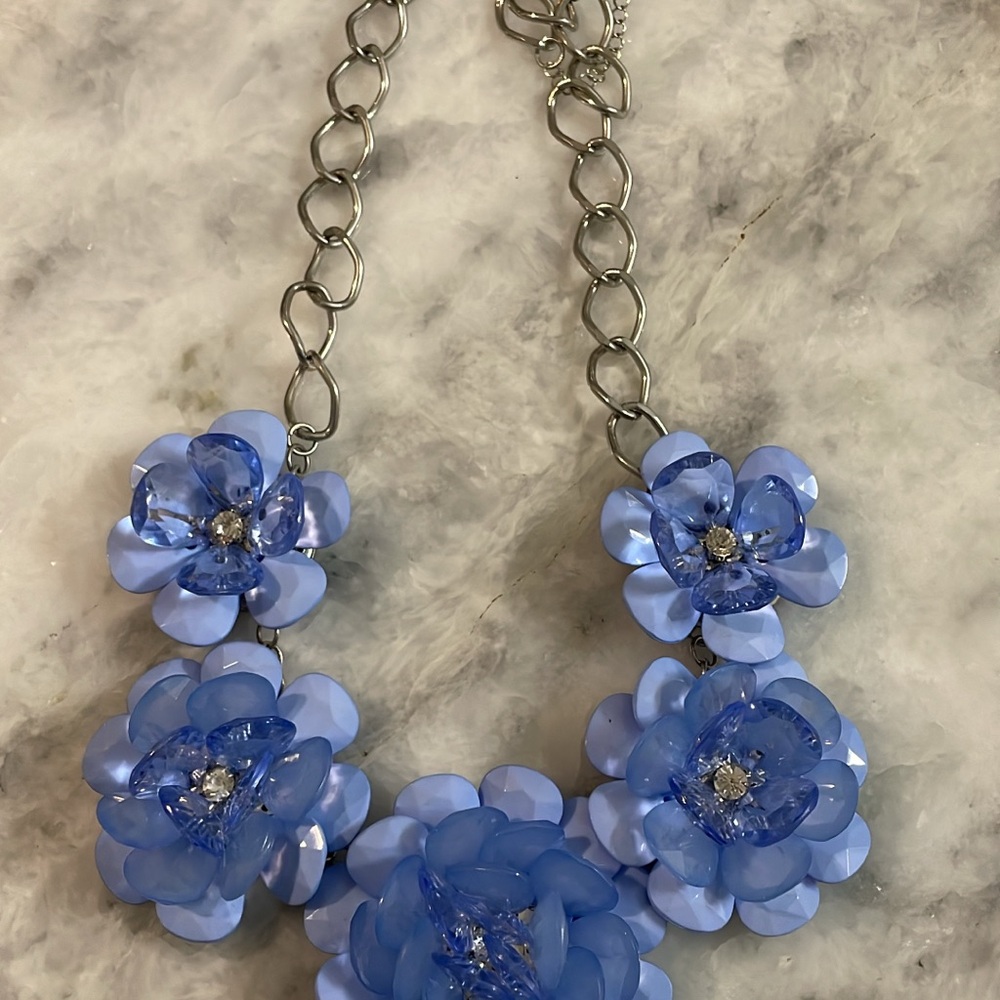 Floral Blue Necklace
